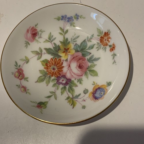 Minton Bone China Marlow estampado floral, porcelana de hueso, plato pequeño de 3,5” Inglaterra - Imagen 3 de 5