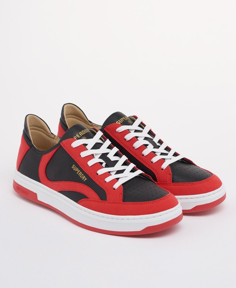 Superdry Vegan Basket OV Lux Low Trainers Mens UK Boxed sports