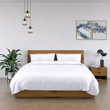 Image of Panda 100% Bamboo White Duvet Cover Set, Double