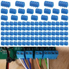 100PCS PCB Screw Terminal Block 2/3/4 Pin 5mm Pitch for Electronics Projects DIY