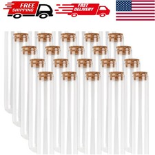 25pcs 50ml Borosilicate Glass  Tubes with Cork Stoppers - Perfect for Storage...