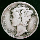1930-S Mercury Dime - 90% Silver - Free Shipping!