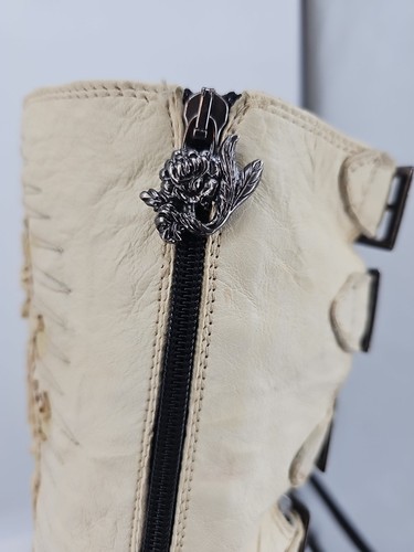 Siren by Mark Nason Women's Boot -Beige Rose Design Buckle Backs Size 7 - Picture 10 of 14
