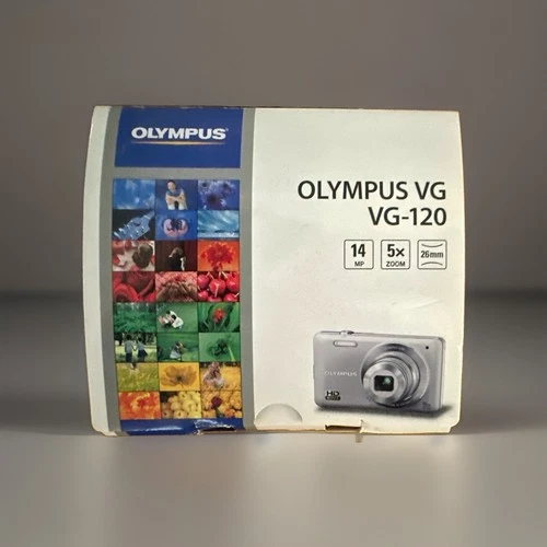 New - Olympus VG-120 Silver Compact Digital Camera 14MP 5x Zoom HD Video Rare - product listing photo