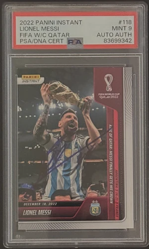 World Cup Lionel Messi 2022 Panini World Cup Lionel Messi #118 Auto