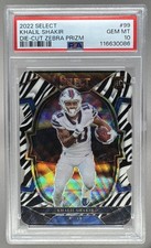 0086 Khalil Shakir 2022 Panini Select #99 Zebra Prizm Die Cut RC PSA 10