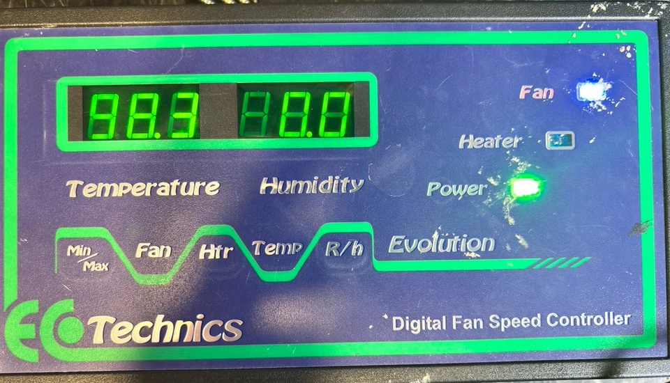Ecotechnics Evolution Digital Fan Speed Controller Temperature Humidity Control - Image 2 of 4