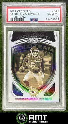 Patrick Mahomes II PSA 10 2021 Panini Certified Gold Team Chiefs #GT-2 1903