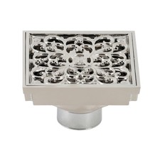 Kingston Brass BSF9771 Watercourse 4"W Scroll Square Shower Drain - Nickel