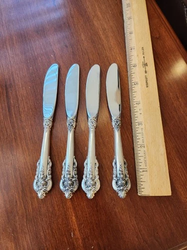 Grande Baroque by Wallace Sterling Silver Butter Knife Spreader HH Set of 4
