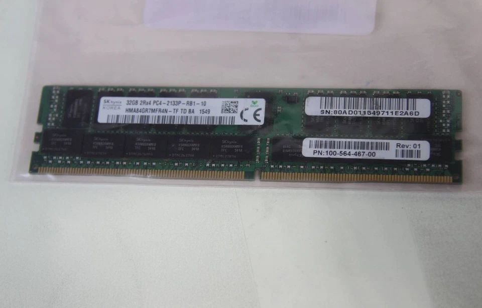 SK HYNIX 32GB PC4-17000 DDR4 RDIMM MEMORY MODULES | HMA84GR7MFR4N-TF | LOT OF 2 - Image 2 of 3
