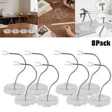 8PC Doll Model Clear Action Figure Stand Action Display Holder Metal Support Arm
