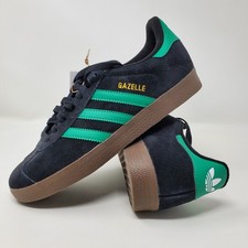 adidas Originals Gazelle Core Black Court Green JH5394 Men's Size 6