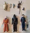Vtg Star Wars 1977 Darth Vader, Obi-Wan, Bespin Guard Figure Accessories Kenner