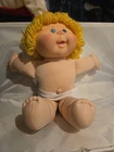 Cabbage Patch Kids Baby Doll Blonde Curly Hair Signed by Xavier Roberts