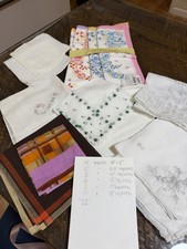 Beautiful Cotton  Silk Handkerchiefs 22 New  Used. One Has A Small Hole