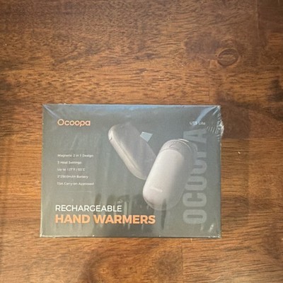 Ocoopa UT3 Lite Rechargeable Hand Warmer Black Magnetic 2-in-1 TSA Approved