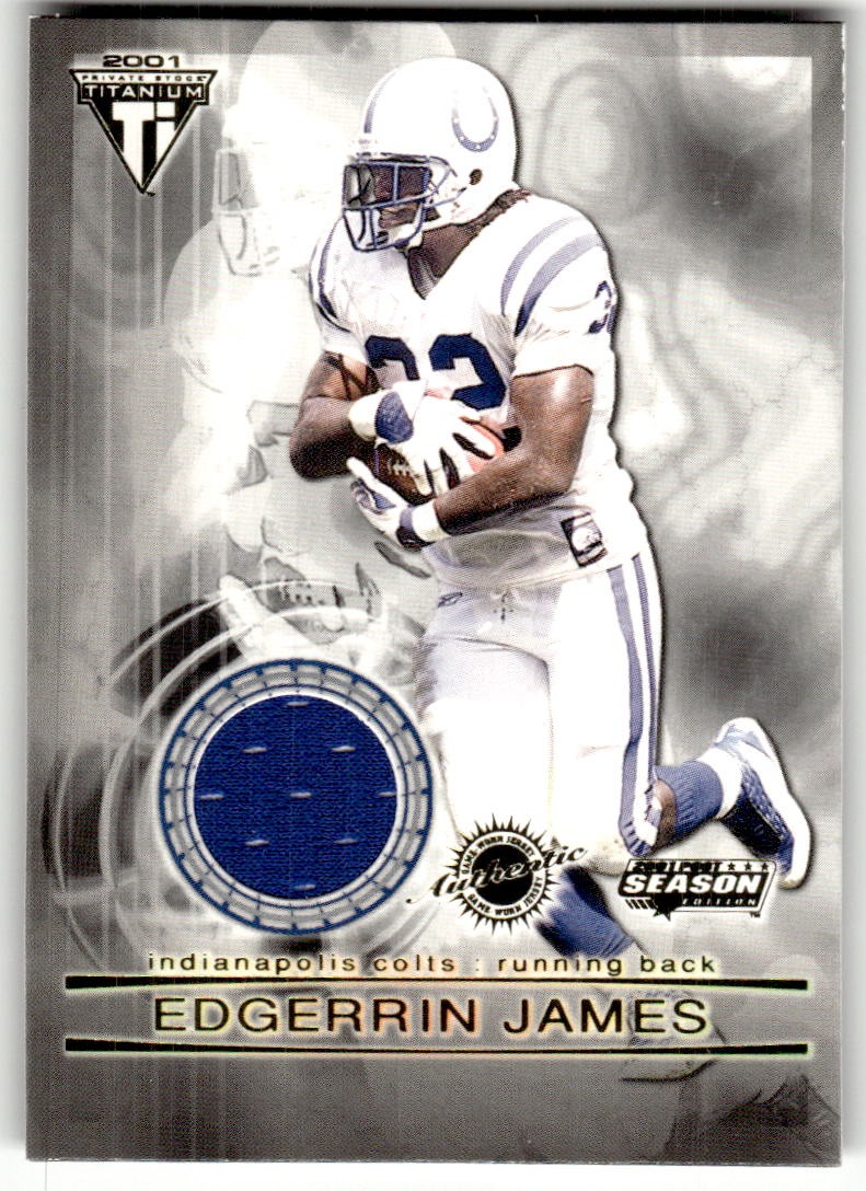 2001 Pacific Private Stock Titanium  Edition Edgerrin James Jerseys #48