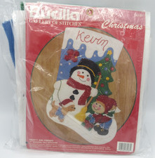Bucilla Felt Christmas Stocking Kit - Snowman With Christmas Tree