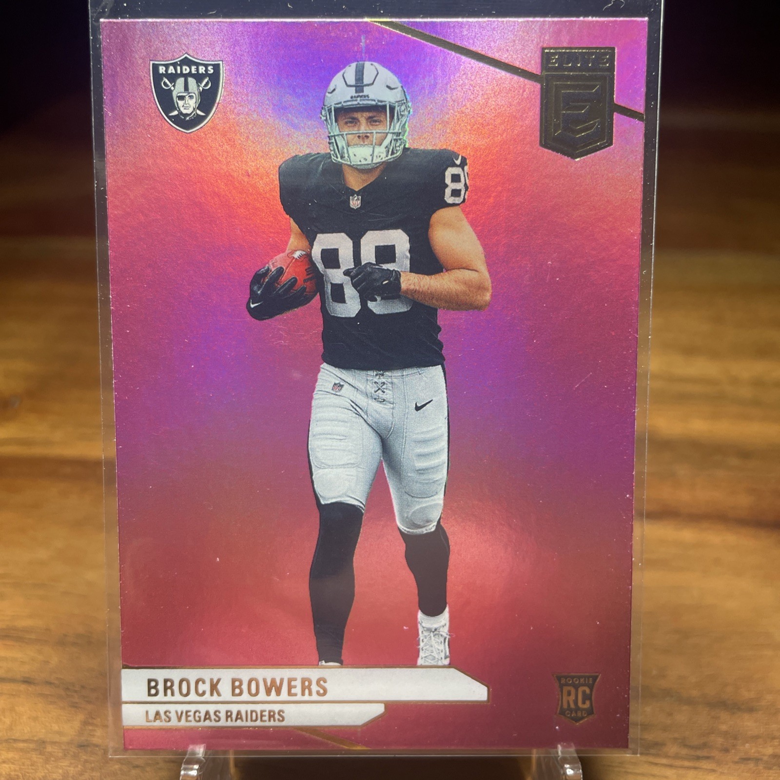 2024 Panini Donruss Elite Brock Bowers Rookie Card #162 PINK Raiders (RC)