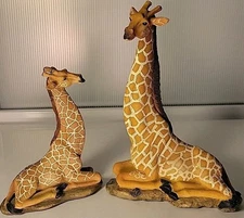 Resin Giraffe Figurines Set Of 2 Young Incorporated Home Decor