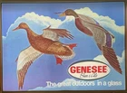 Vtg Insert Only Genesee Beer Mallard Ducks Flying 3D Sign Lighted Shadow Box