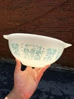 Vintage Pyrex Amish Butterprint Cinderella Mixing Bowl #443 2.5 Quart Small Chip