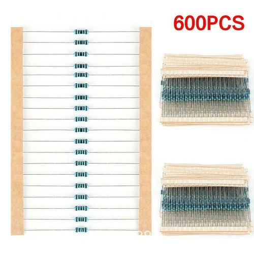 600PCS 30 Values 1/4W 1% Metal Film Resistors Resistance Assortment Set Kit 2024 - Picture 2 of 12