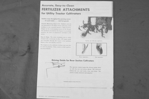 Folleto de cultivador de tractor utilitario International 300 350 U-F257B U-F258A U-F259 - Imagen 2 de 7