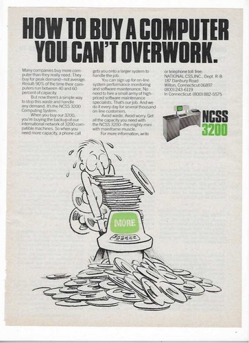 NCSS 3200 Computing System 1978 Vintage Print Advertisement