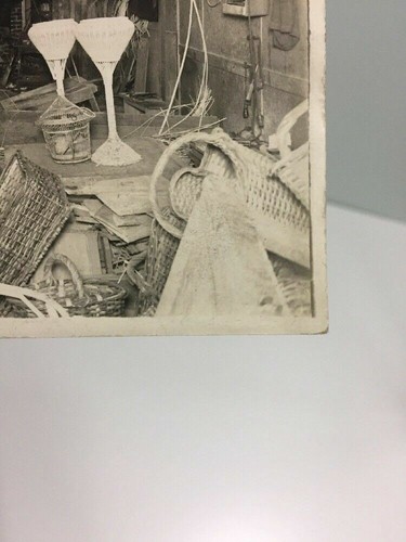 Occupational Photo Men Striped Overalls Basket Weaving Garage Factory Tools - Picture 8 of 12