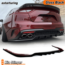 For Kia Stinger 2018-2022 Gloss Black Rear Bumper Lip Diffuser Spoiler Splitter 