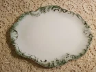 Vintage Victorian White Milk Glass Scroll  Dresser Vanity Tray Early 1900s