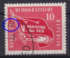 DDR 633 f34 gestempelt Plattenfehler n. Schrage