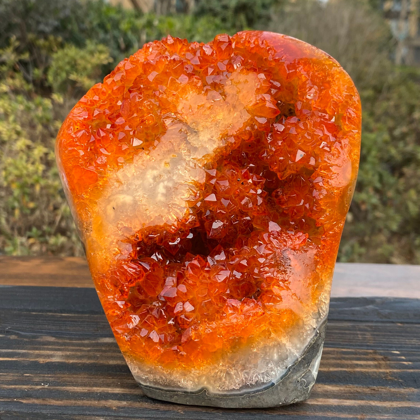 4.42LB Superb Yellow Citrine Crystal Cave Decor Stone Cathedral Geode Specimen