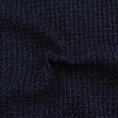 Stoff Meterware Strick Knitted Marine Meliert - Bild 4 von 5