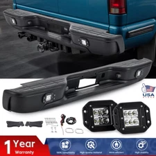 For 1999-2007 Chevy Silverado GMC Sierra 1500 2500 w/LED Lights Rear Step Bumper