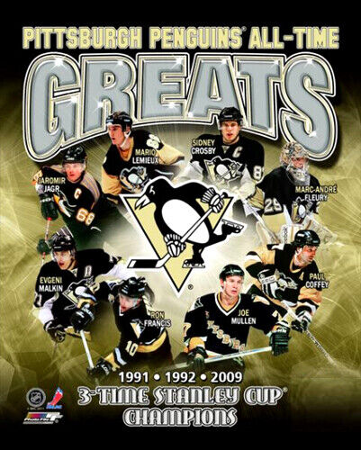 Pittsburgh Penguins ALL-TIME GREATS Premium POSTER Print CROSBY LEMIEUX JAGR +++ - Picture 1 of 1