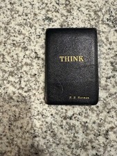 Collectible IBM Black Leather ‘Think’ 1948 Small Pocket-Size Notebook Pad
