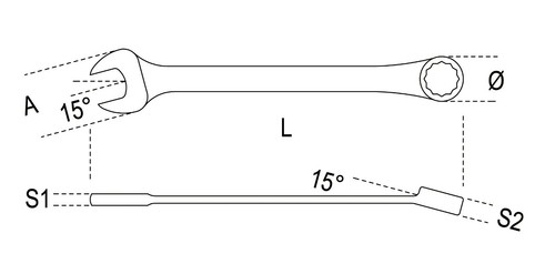 Beta 42 Combination Spanner 28mm Metric - Picture 2 of 2