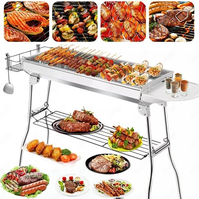 UTEN Barbecue XXL barbecue a carbone barbecue pieghevole campeggio barbecue da appoggio portatile acciaio inox DE
