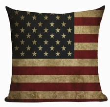Vintage American Flag L10 Cushion Pillow Cover USA United States Freedom Love