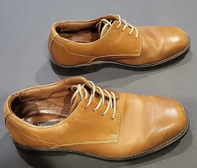 Bass Mens Dress Shoes Brown Leather Lace Up Size M