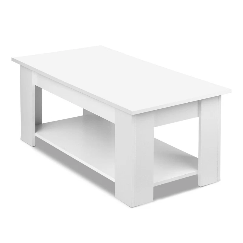 Artiss Lift Up Top Mechanical Coffee Table White Tables Artiss Lift Up Top Mechanical Coffee Table White
