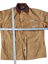 Vintage Carhartt Chore Coat Blanket Lined Brown Size L