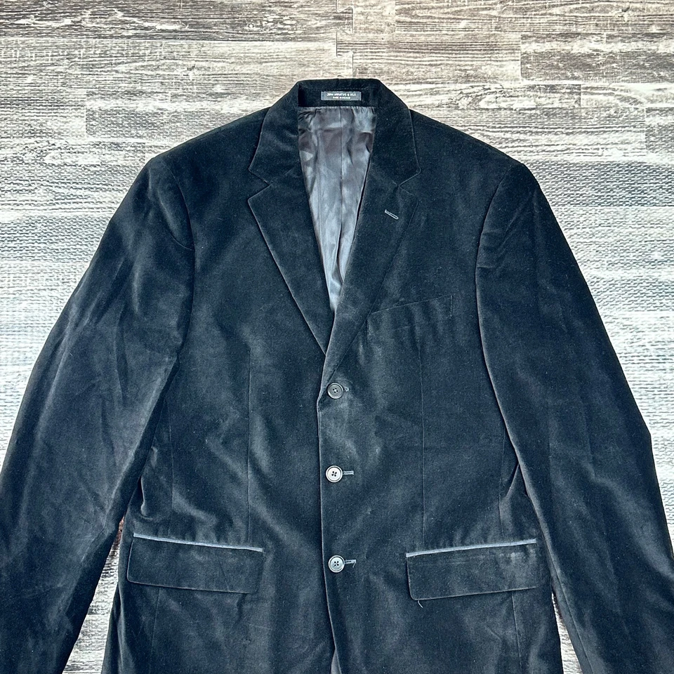 Chaqueta de terciopelo de algodón John Varvatos para hombre talla 38R Holister Sc cierre de 3 botones Foto 4 de 4