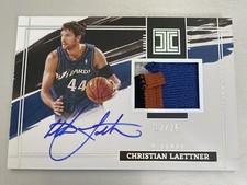 2021-22 Panini Impeccable Christian Laettner Game Worn/Used Patch Auto #12/25 SP