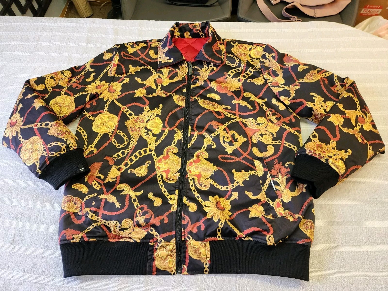 True Religion XL NEW! Limited Edition Reversible Bomber Jacket $695 image 9