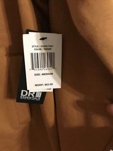 DR Essentials braun Quarter Button Fleece Pullover Jacke Medium neu mit Etikett - Bild 4 von 6