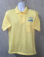 Vtg 1980’s 90’sHanes Mens Yellow Zojorushi Golf Polo Shirt Size L USA Made